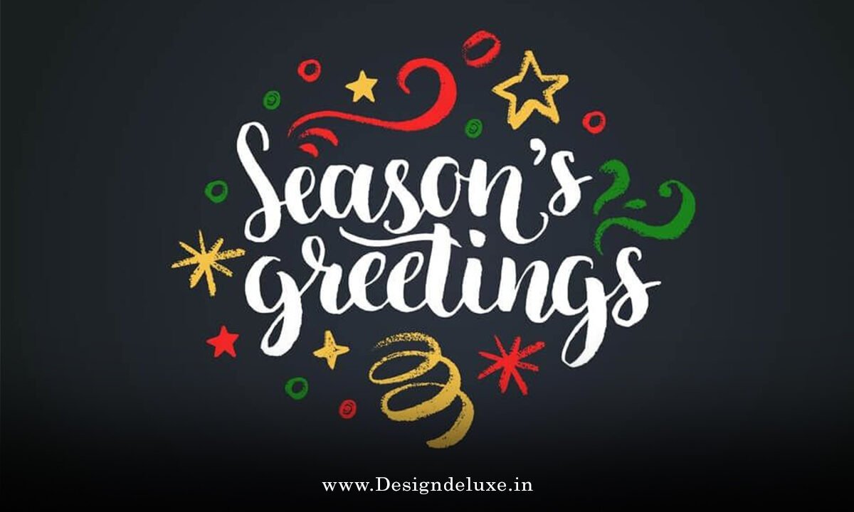 Festive Season Greetings 2026 Typography Poster
