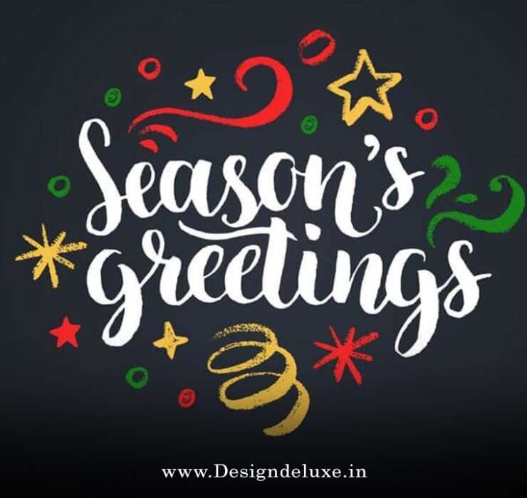 Festive Season Greetings 2026 Typography Poster