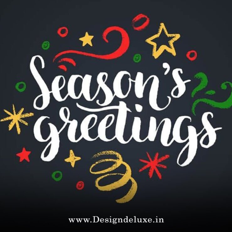 Festive Season Greetings 2026 Typography Poster