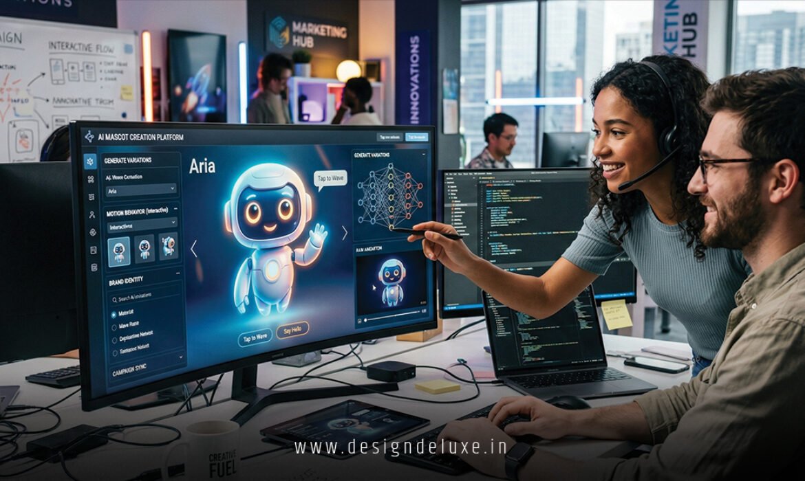 AI-generated brand mascot creation for interactive marketing campaigns