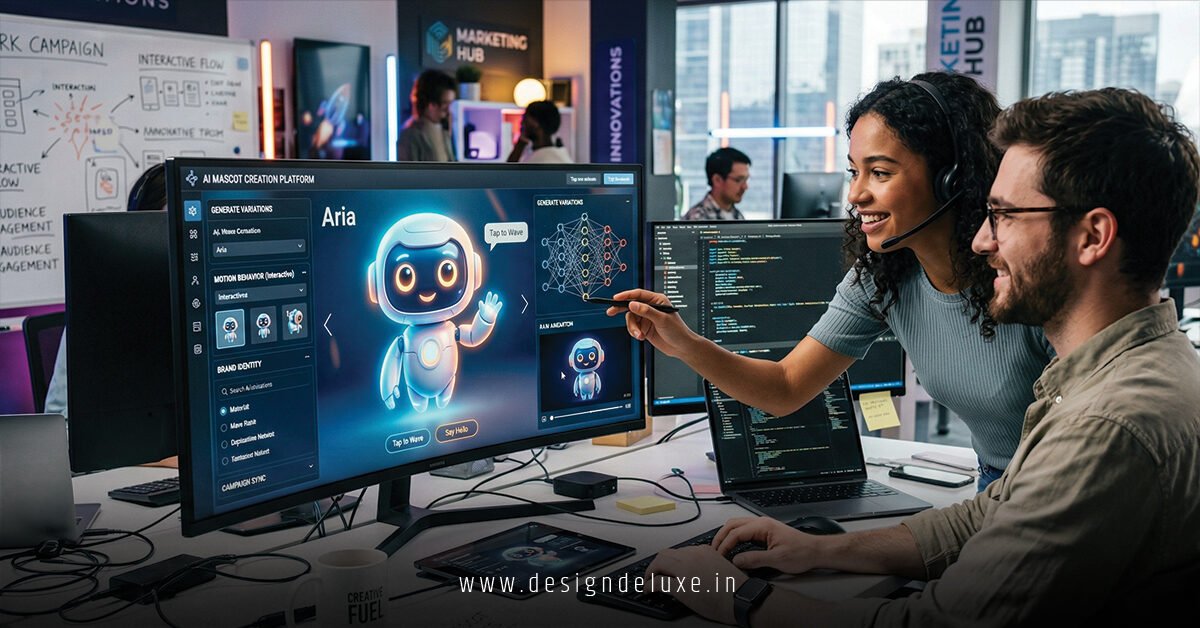 AI-generated brand mascot creation for interactive marketing campaigns