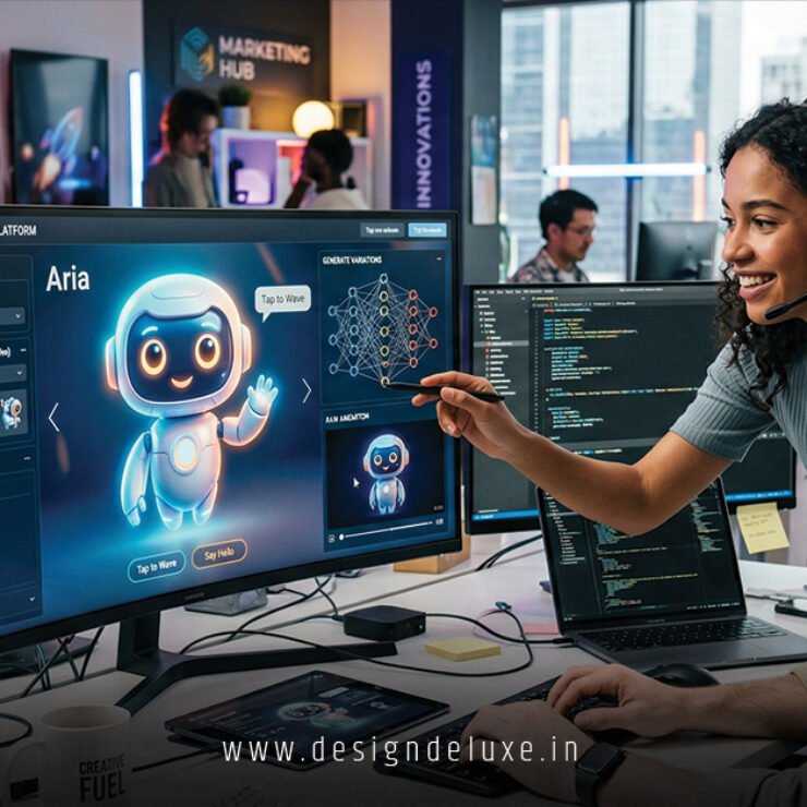 AI-generated brand mascot creation for interactive marketing campaigns
