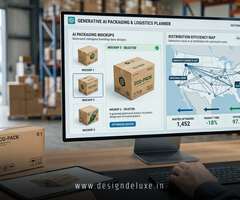 Generative AI mockup generators for packaging distribution planning