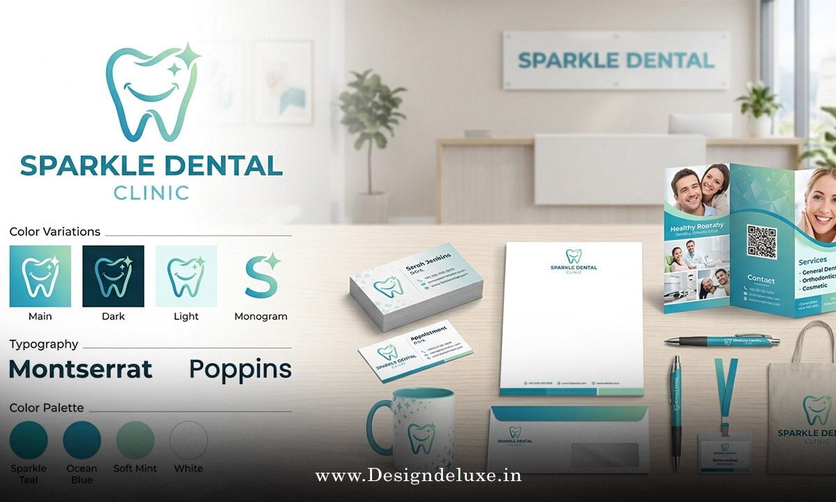 Dental clinic logo design and branding packages