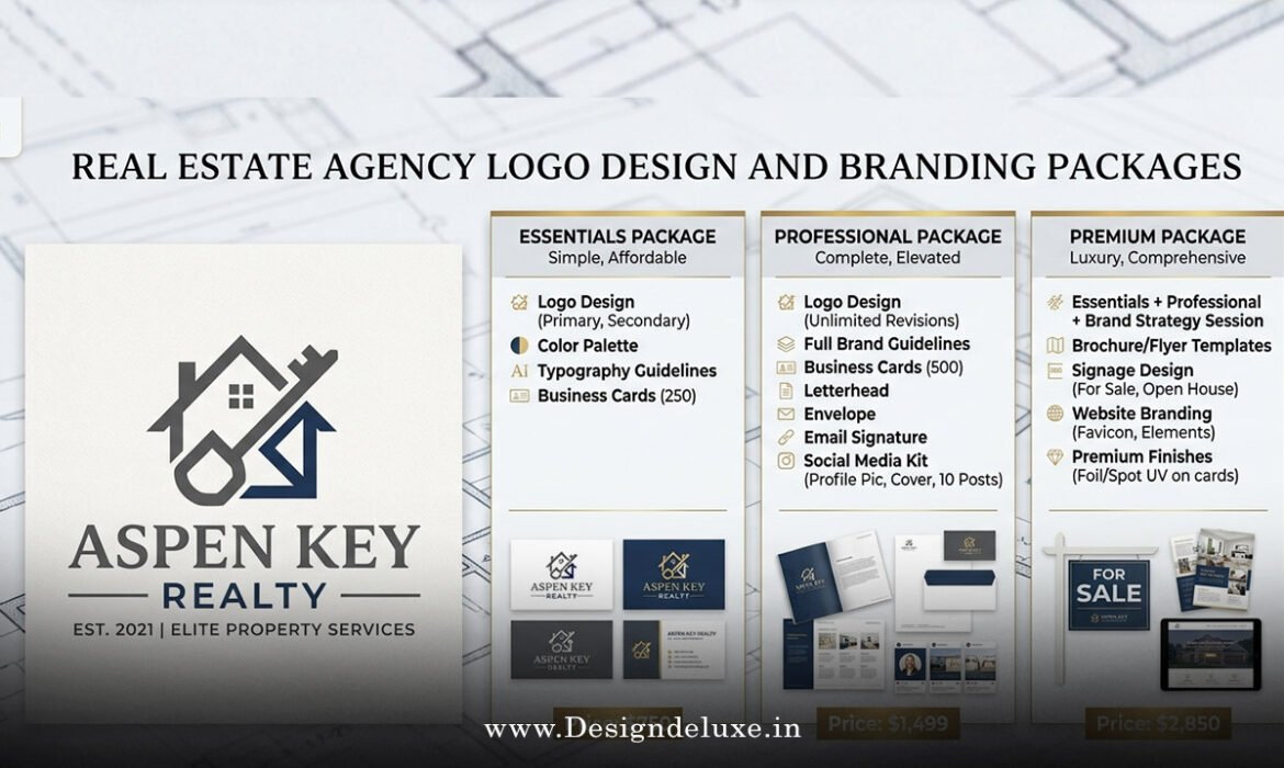 Real estate agency logo design and branding packages