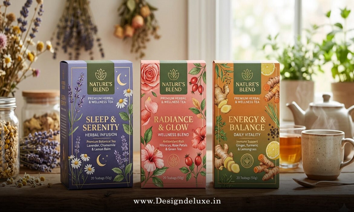 Tea box packaging design