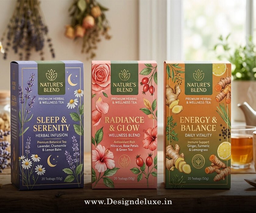 Tea box packaging design
