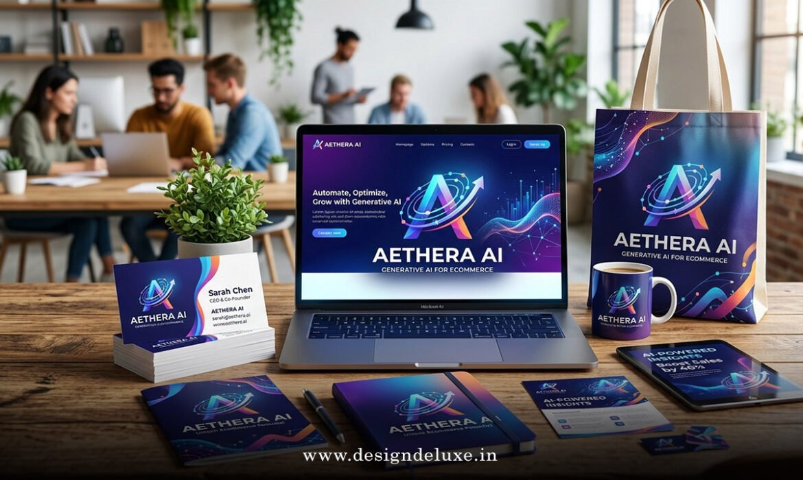Generative AI logo and marketing materials for ecommerce branding