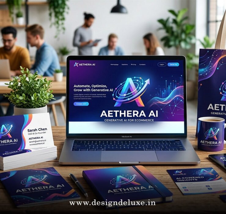 Generative AI logo and marketing materials for ecommerce branding