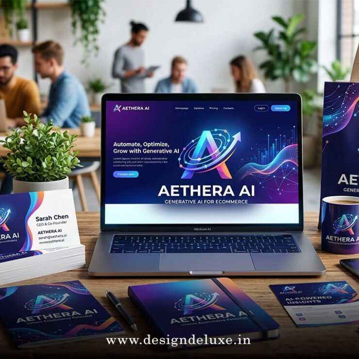 Generative AI logo and marketing materials for ecommerce branding