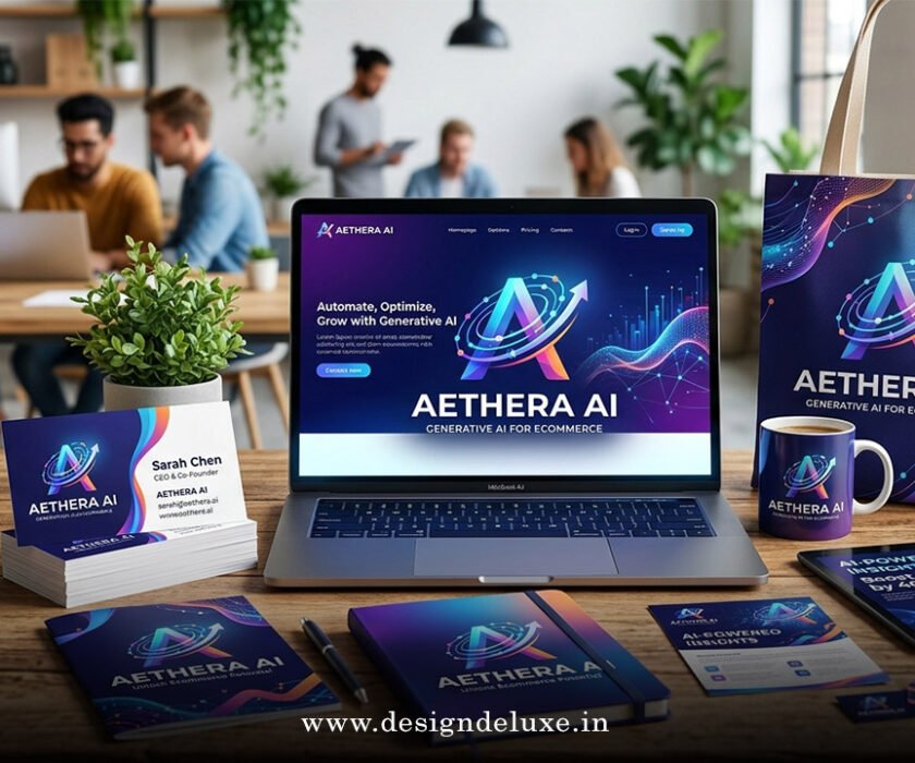 Generative AI logo and marketing materials for ecommerce branding