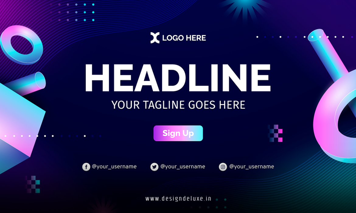 Immersive 3D web design banner ads motion graphics