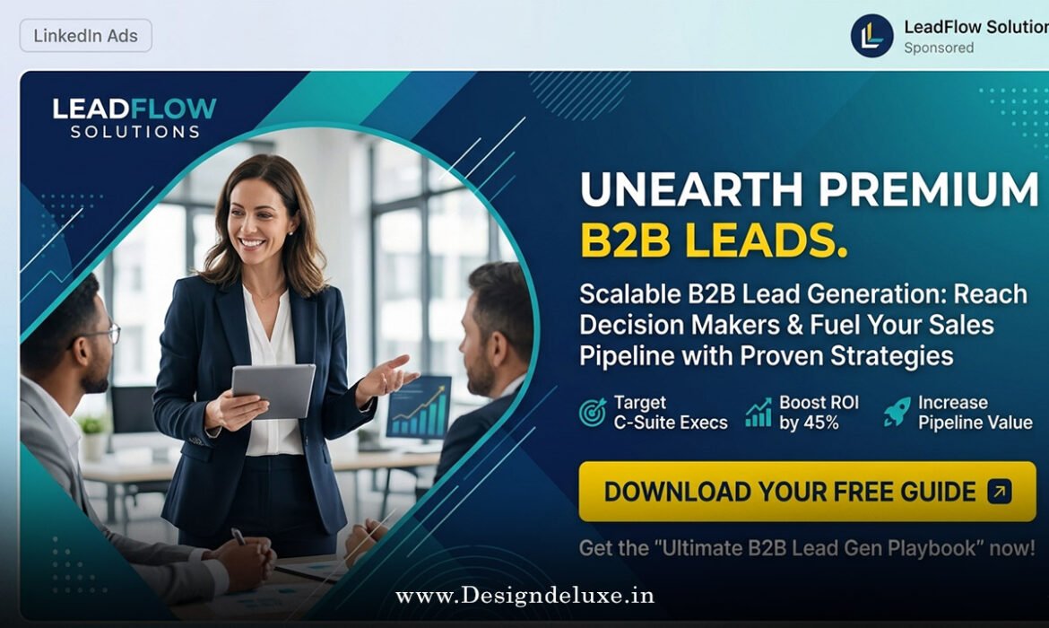 LinkedIn ad creative design for B2B lead generation campaigns