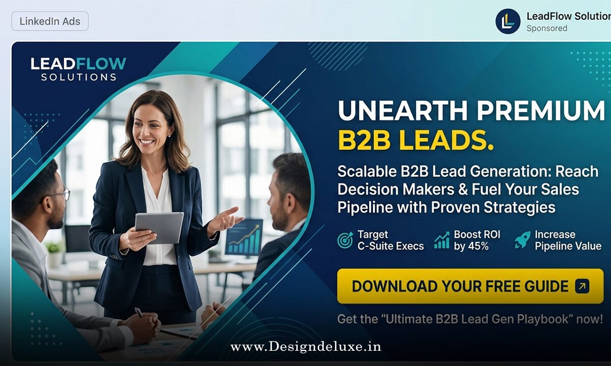 LinkedIn ad creative design for B2B lead generation campaigns