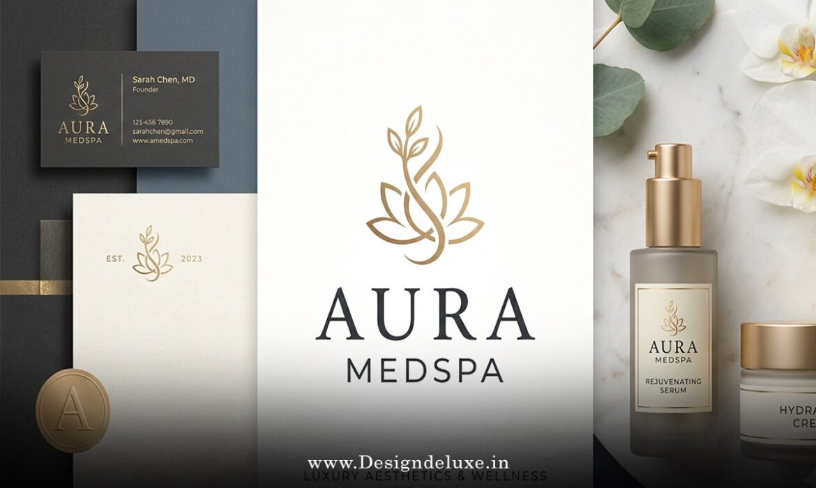 Medical spa logo design and luxury brand identity