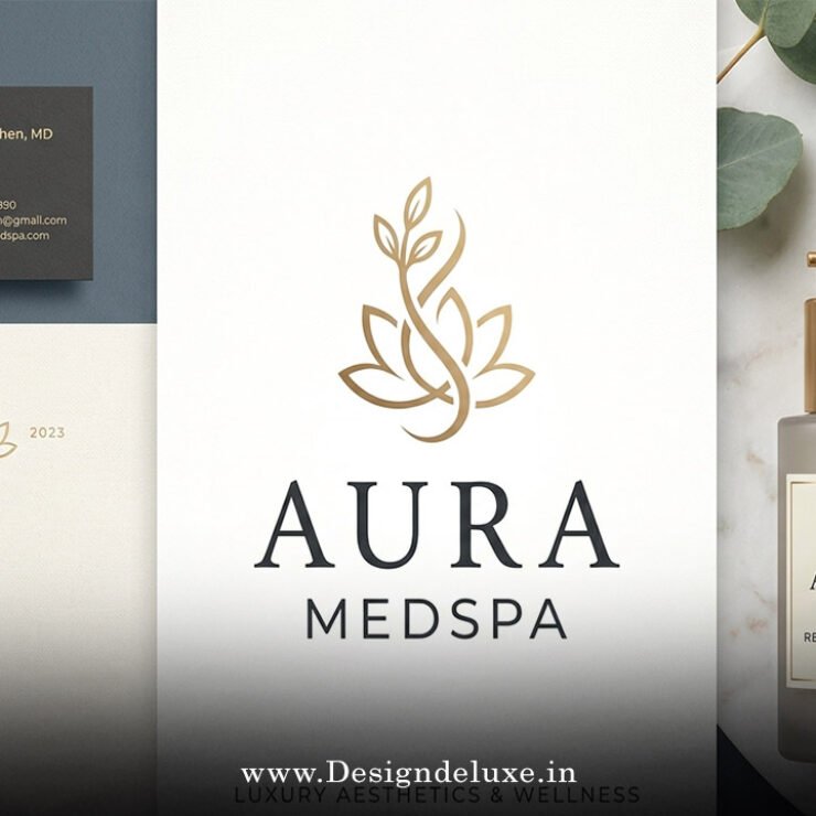 Medical spa logo design and luxury brand identity