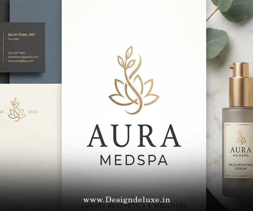 Medical spa logo design and luxury brand identity