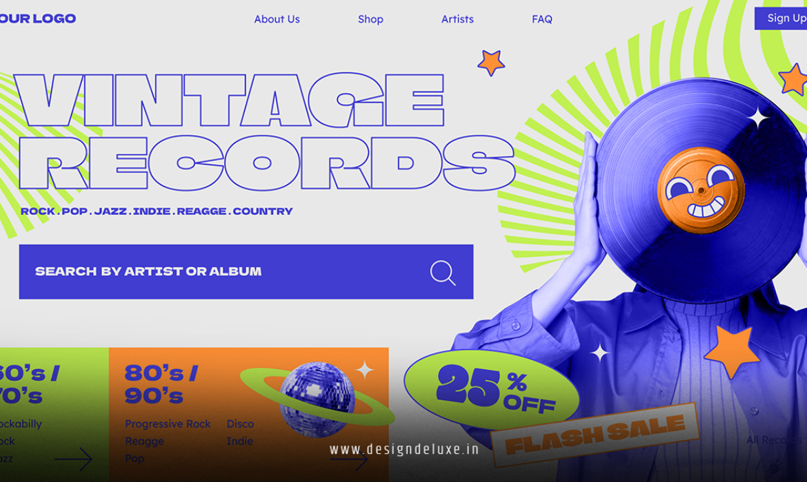Retro futurism branding package sustainable packaging web design