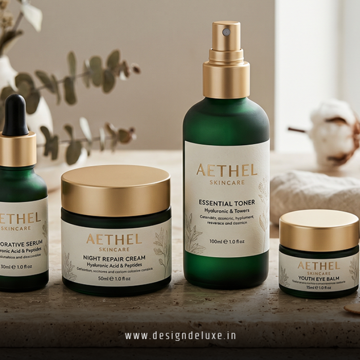 Premium product packaging design for skincare and beauty brands
