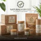 Sustainable Brand Packaging Design with Eco Friendly Logo and Social Media Ads