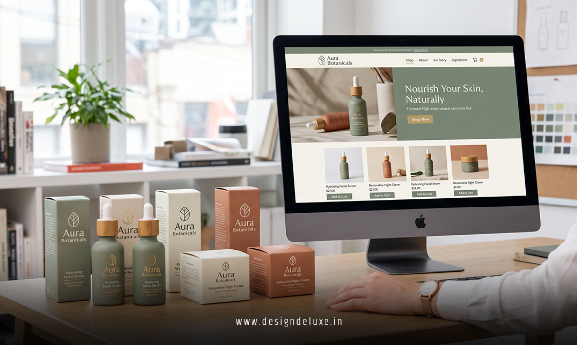 Professional brand packaging design and website design for e-commerce marketing