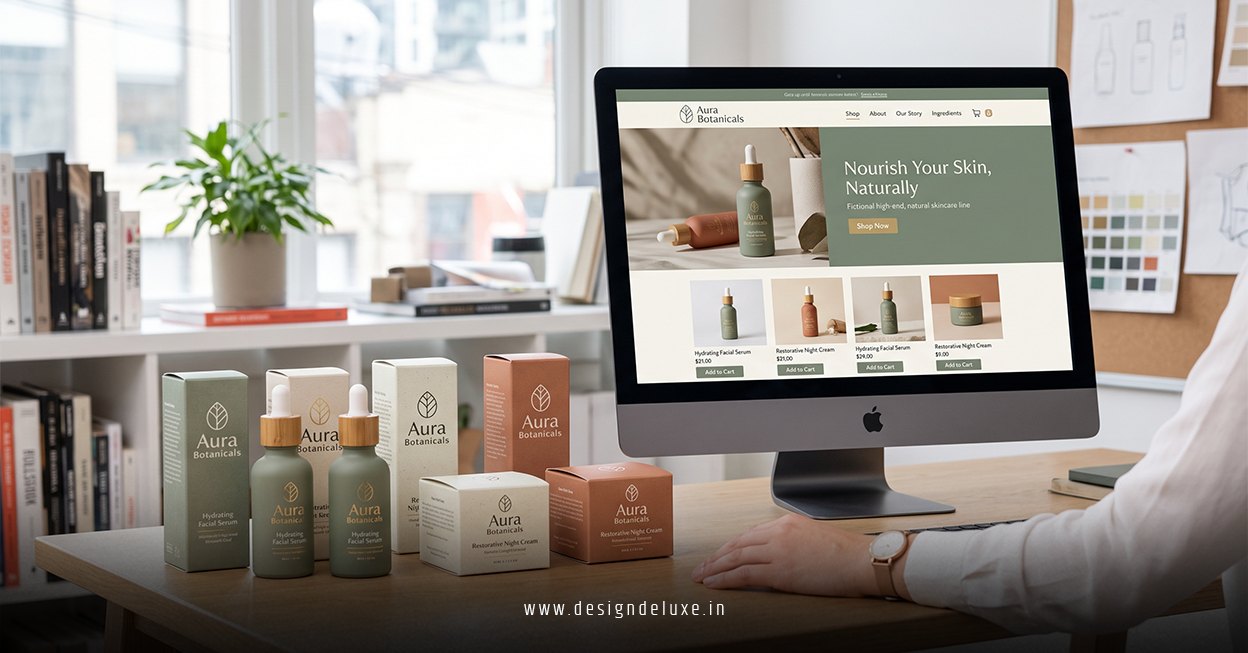 Professional brand packaging design and website design for e-commerce marketing