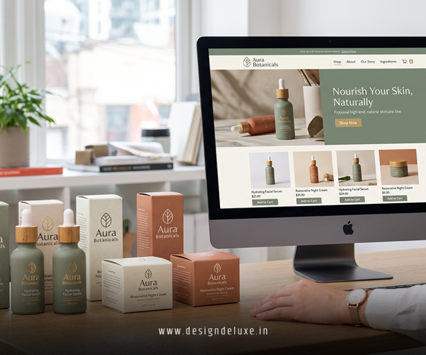 Professional brand packaging design and website design for e-commerce marketing